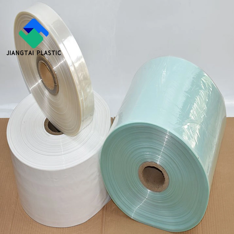 Jiangtai Factory Supply Transparent PVC Heat Shrink Film for Printing Shrinkable Sleeves Label Film Roll