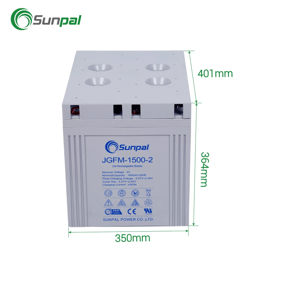 2V 1500AH batterie gel de stockage d'énergie domestique à cycle profond de l'utilisation d'énergie solaire de l'onduleur de la batterie