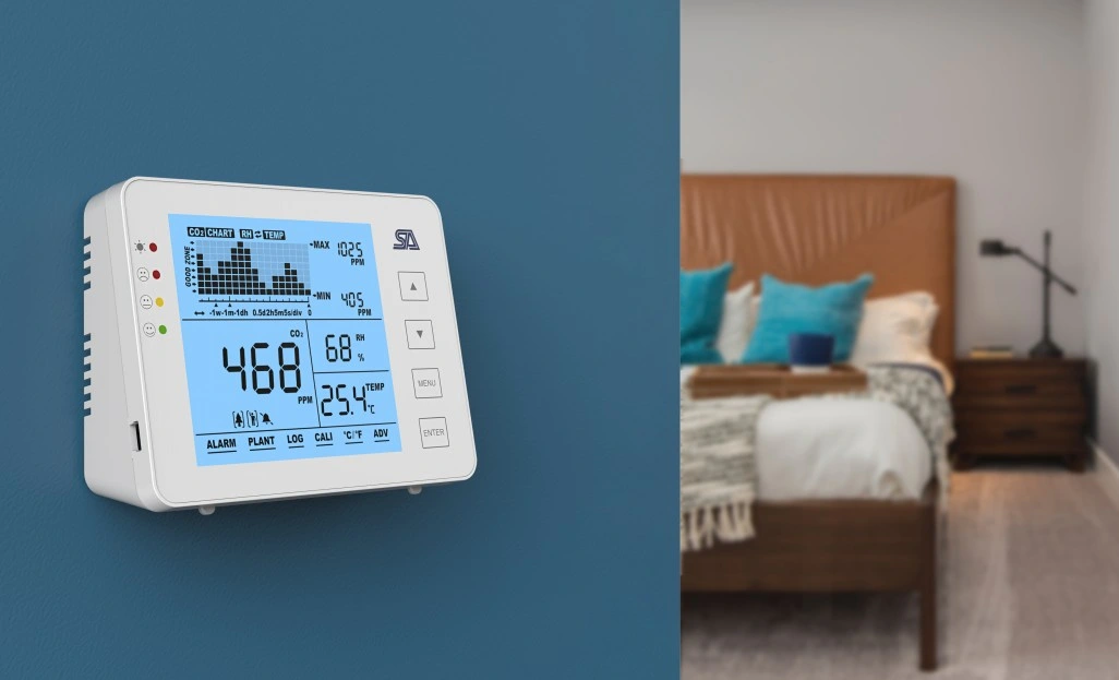 Indoor Air Quality Meter CO2 Dioxyde de carbone de surveiller la température mètre