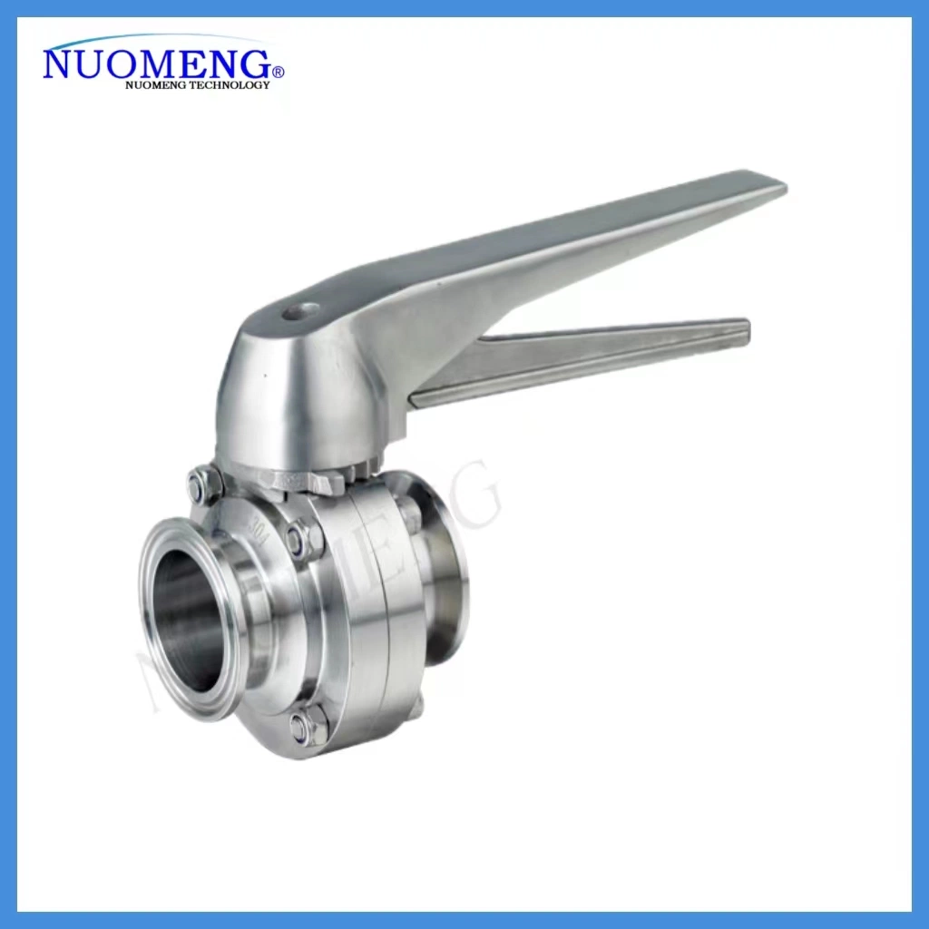 Sanitary Stainless Steel SS304/316L Multi-Position Handle /Multi-Position Plastic Handle Clamped Butterfly Valve