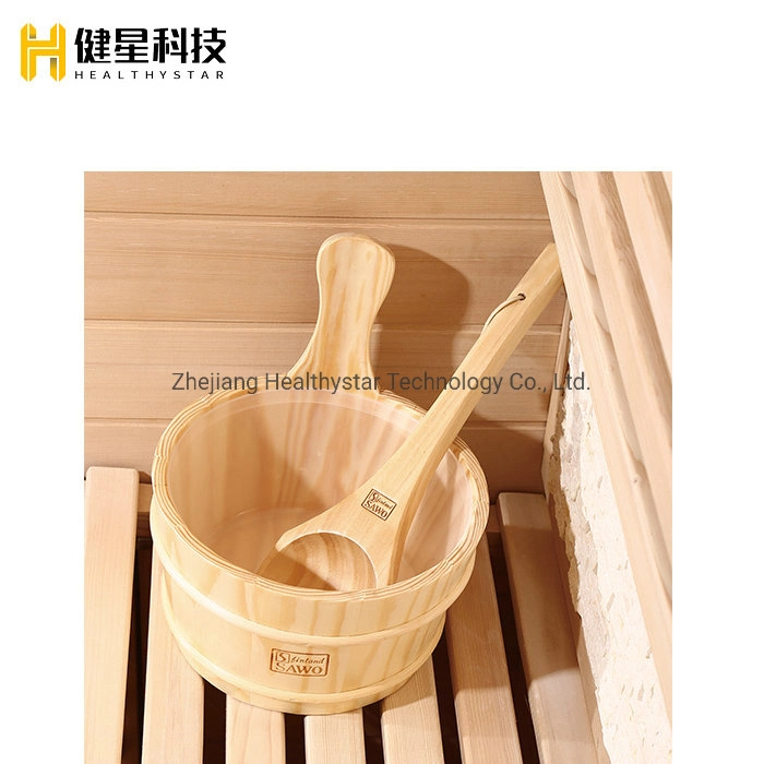 Sauna 2 personnes Canadian Hemlock panneau de commande unique sauna et Chambre avec douche