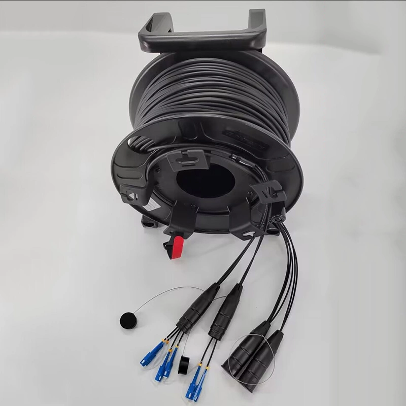 Automatic Metal Plastic Small Cable Reel for Armored Tactical Fiber Optic Cable