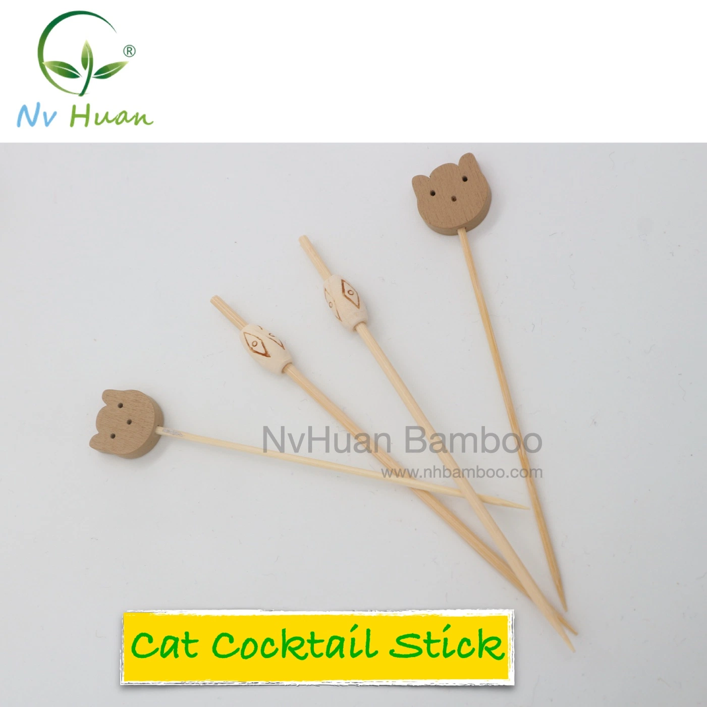 OEM Custom Decorative Toothpick Party Wedding Fruit Stick Cake Toppers Cocktail Pick