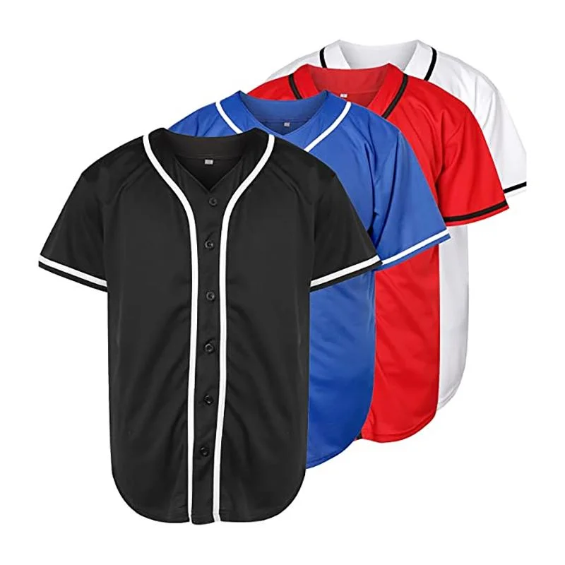 Wholesale/Supplier Blank Plain Baseball Jersey Shirts Sports Uniforms Men Women Jerseys