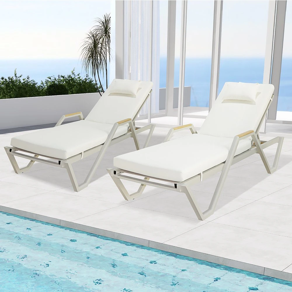 Hot Single Without Armrest Foshan Chaise Sun Lounger Outdoor Lounge Garden Furniture