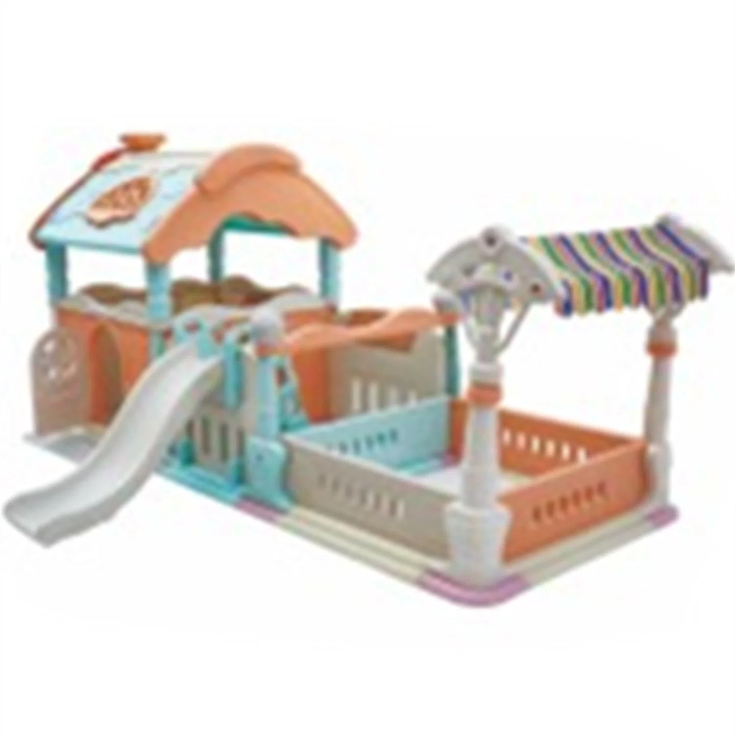 Equipamento de parque de diversões Kids Outdoor Plastic House Slide Toy 524b