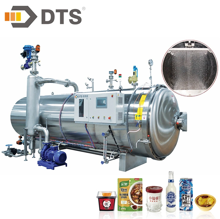 DTS Automatic Multifunction Caned Tuna Salmon Static retort Pasteurizer Processing Linha