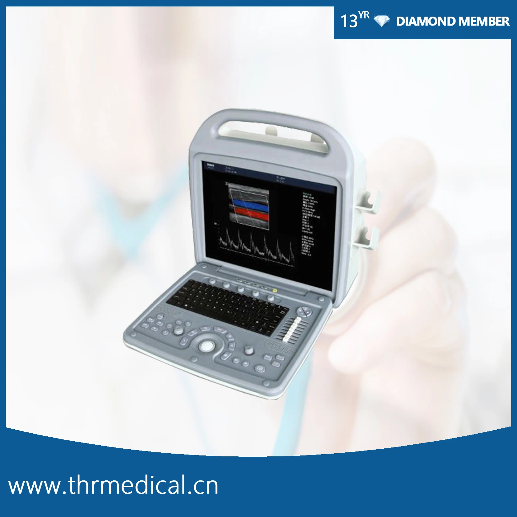 Human Use Hospital Portable Color Doppler Ultrasound Machine (THR-CD580)