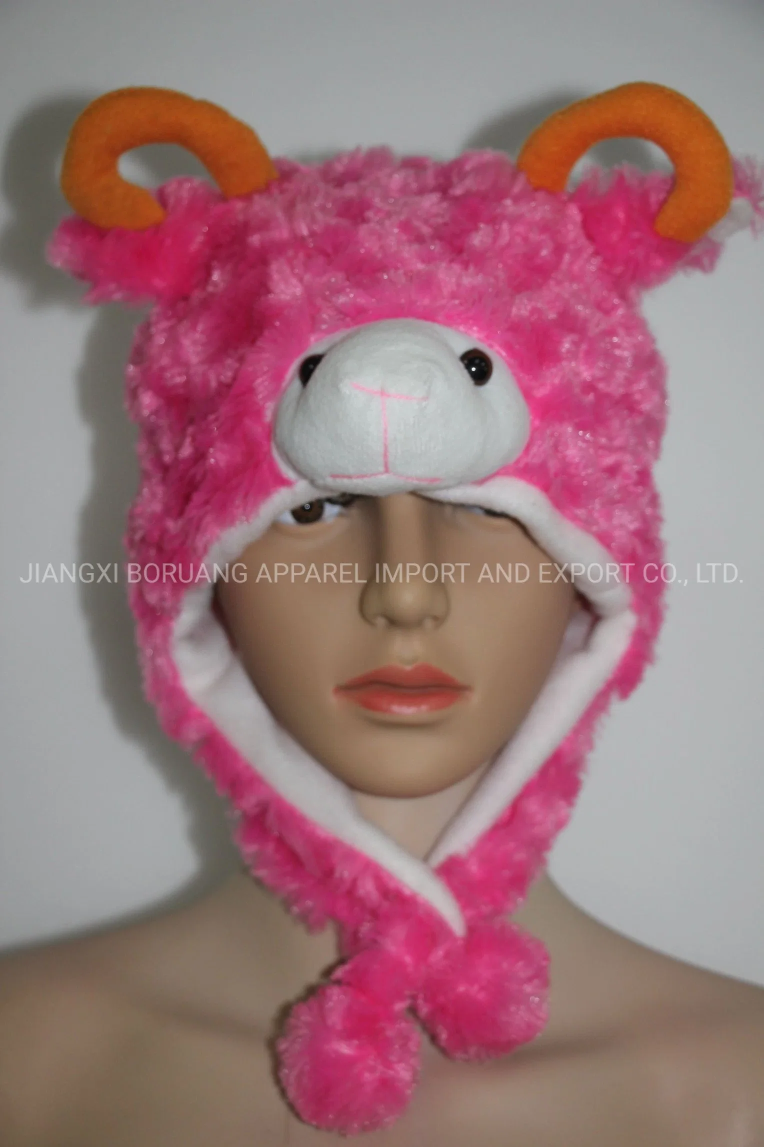 Wholesale/Supplier Carton Sheep Warm Hat with 3D Embroidery