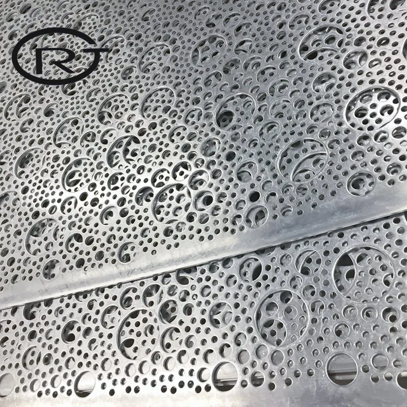 Galvanized/Coated Perforated Metal Mesh Sheet: 6.4mm Round, 40% Open Area