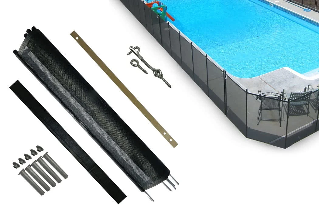 Portable Folding DIY Safety Fence Aluminum Pole Temporary Removable Plastic PVC Mesh Swimming Pool Fence