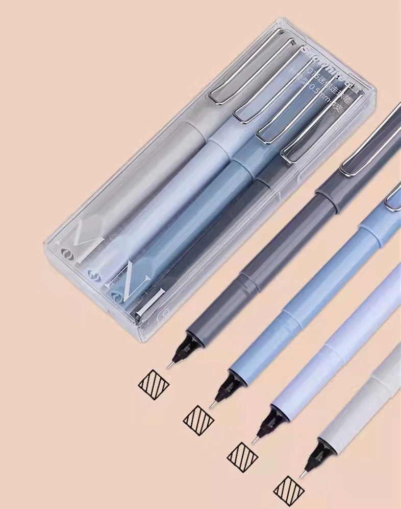 Stationery Wholesale/Supplier Snowhite Mini Size Roller Ball Pen Gel Pen Pocket Pen Ink Pen with Hole, Blue Grey