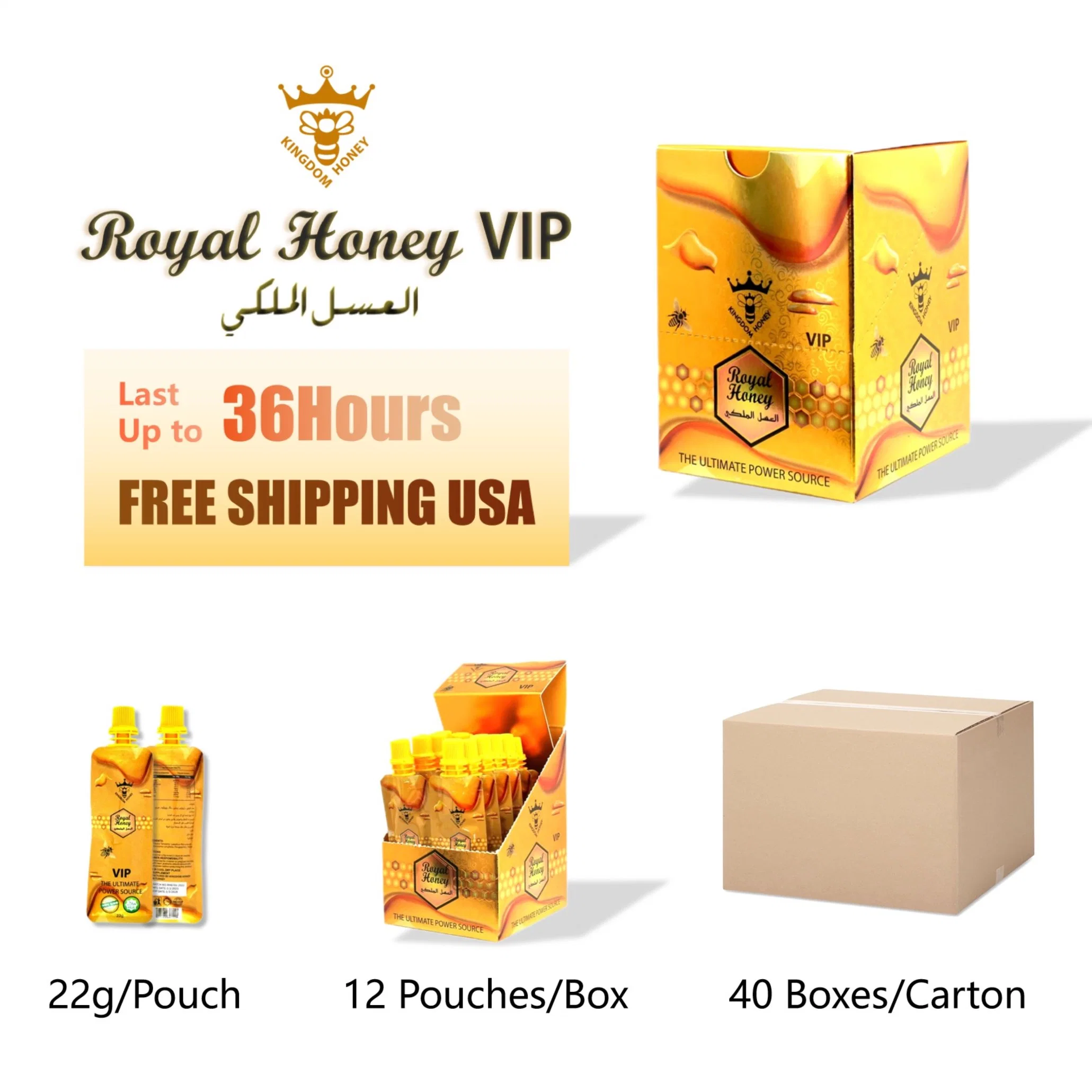 OEM Nuevo Diseño Royal Extreme VIP Honey confianza Duren más tiempo