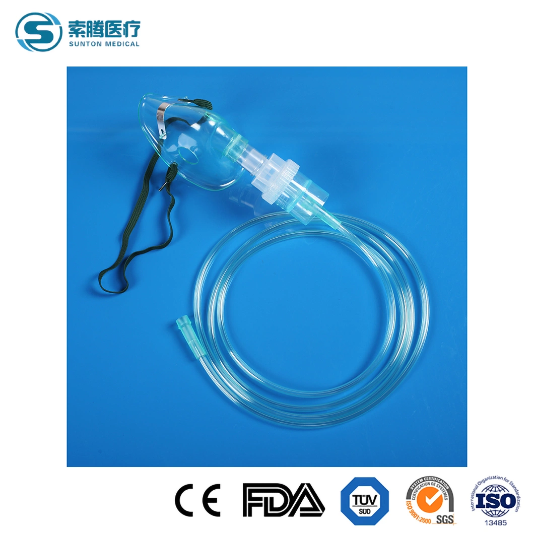 Sunton China Medical Laryngeal Mask Suppliers 100PCS/CTN Child S Oxygen Face Mask Free Comfortable Touch Tracheostomy Oxygen Mask with 360 Rotation Connector