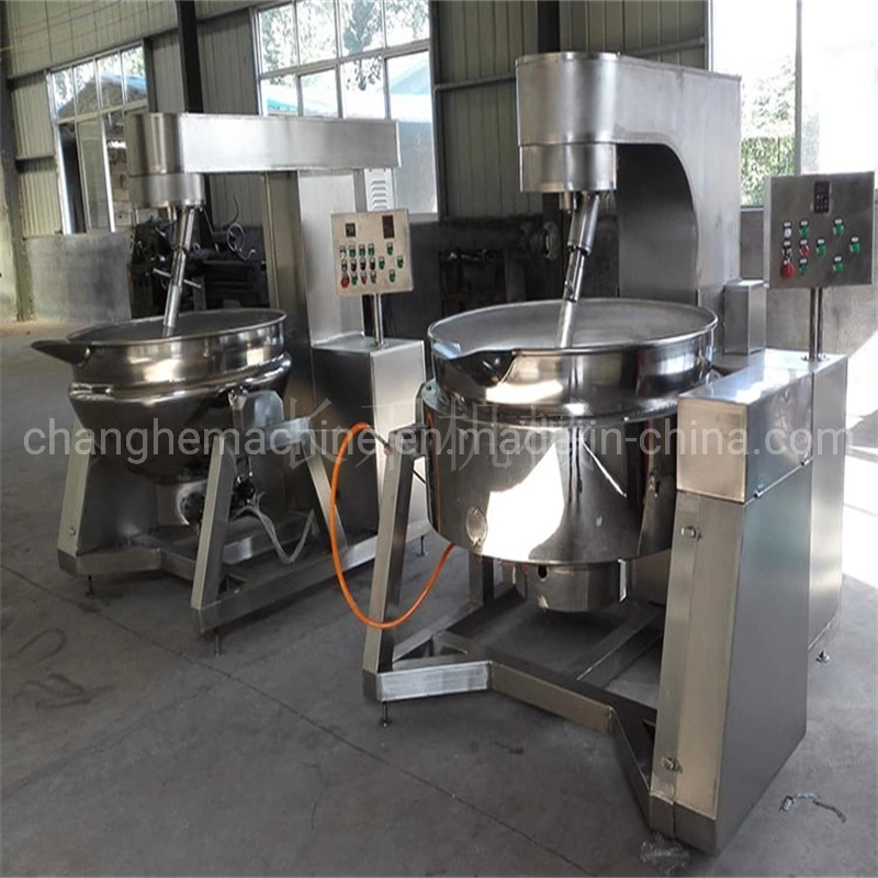 Automatic Tilting Jacketed Kettle/Gas Jacketed Cooking Wok/Planetary Stirring Pot with Agitators