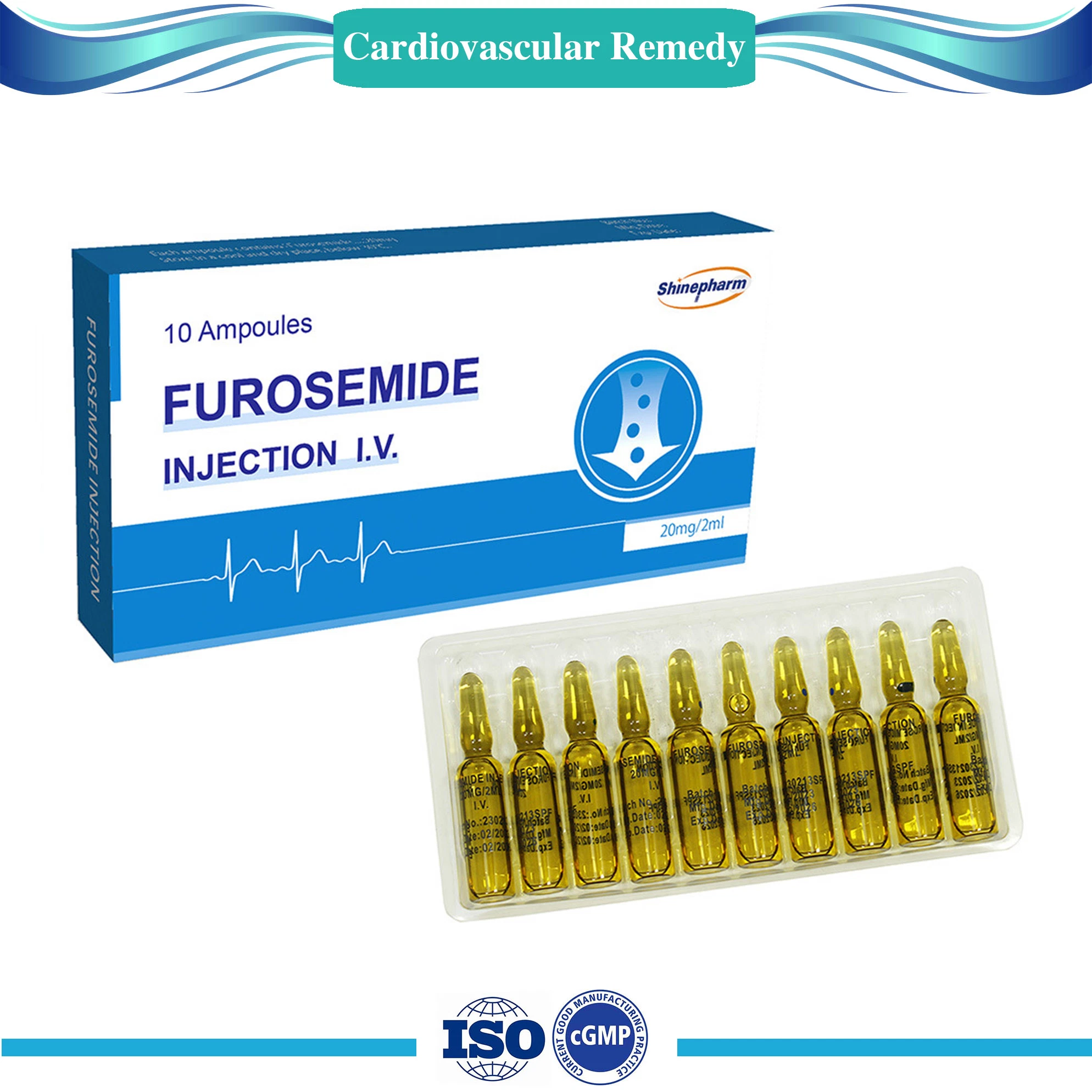 20mg/2ml Furosemide Injection, Cardiovascular Remedy Medicine