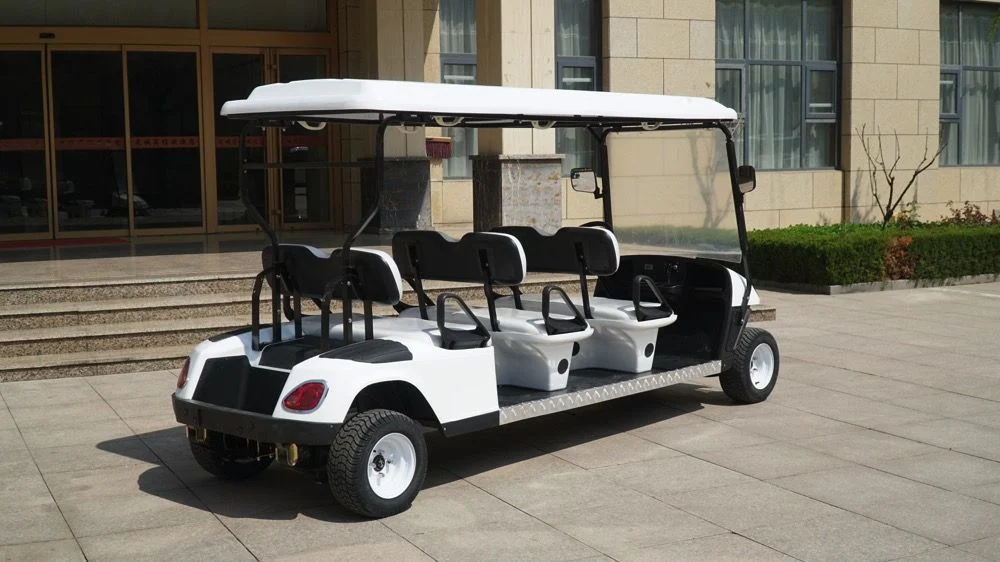 6-Seat Electric Hotel Golf Car on Sales CE Certified Electric 6 Person Sightseeing Bus Golf Cart