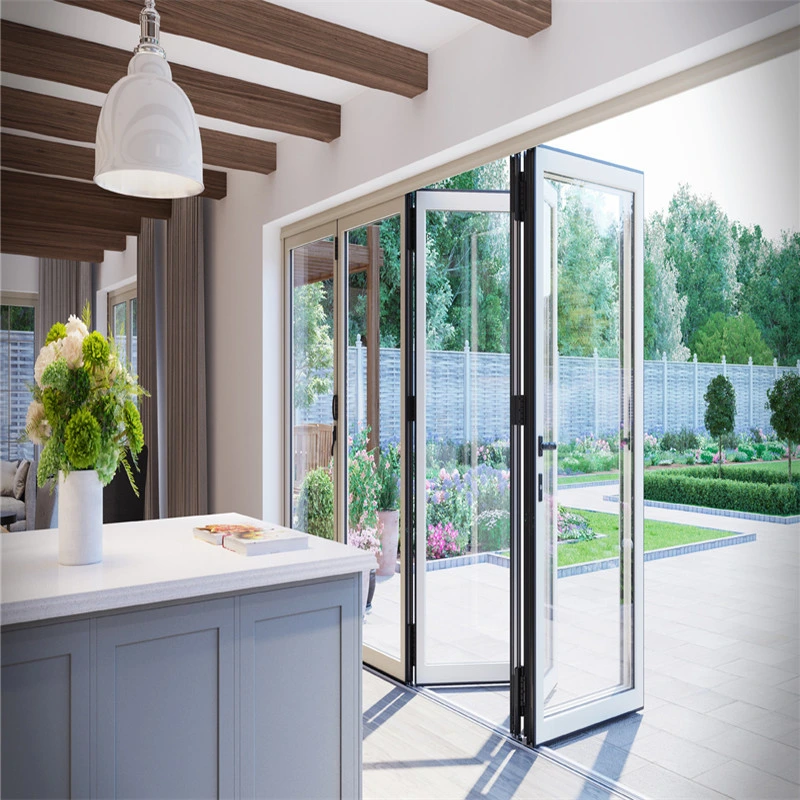 Metal Interior/Exterior Door Glass Folding Door