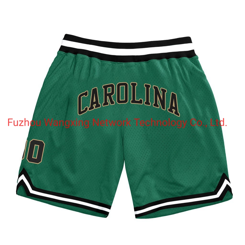 Commerce de gros Carolina Shorts basket-ball mesh cousus brodé Hot Appuyez sur Imprimer Mens Fashion court personnalisé