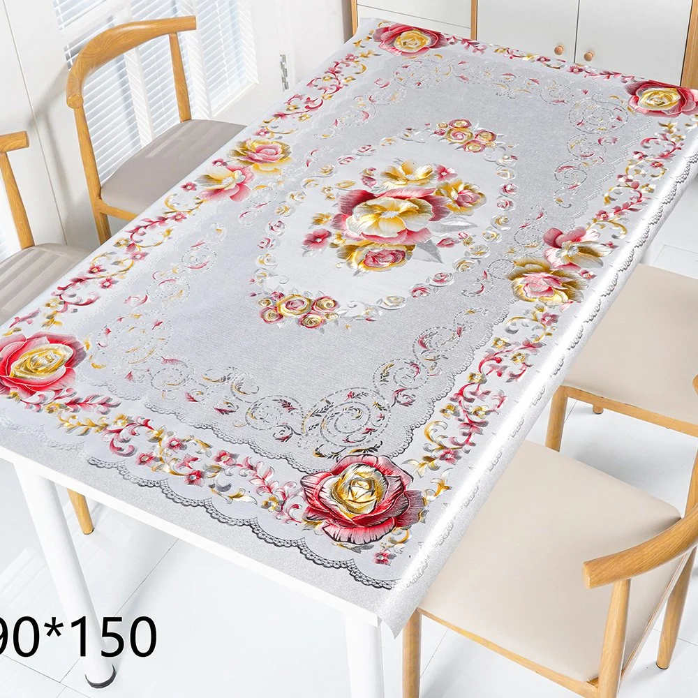 Plastic Vinyl PVC Wedding Embroidered Table Cloth