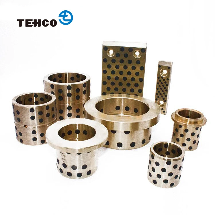 Consecutive Machine Graphite Bronze Solid Lubricating Bushing with CNC Machining of Low Tolerance with Excellent Performance.