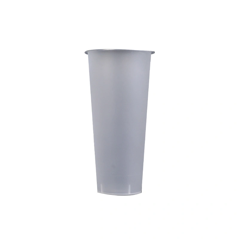 Disposable U-Shaped Plastic Juice Drinking Food Grade Cup with Lid for Bubble/Flower Tea Coffee Bean Hot Resistant