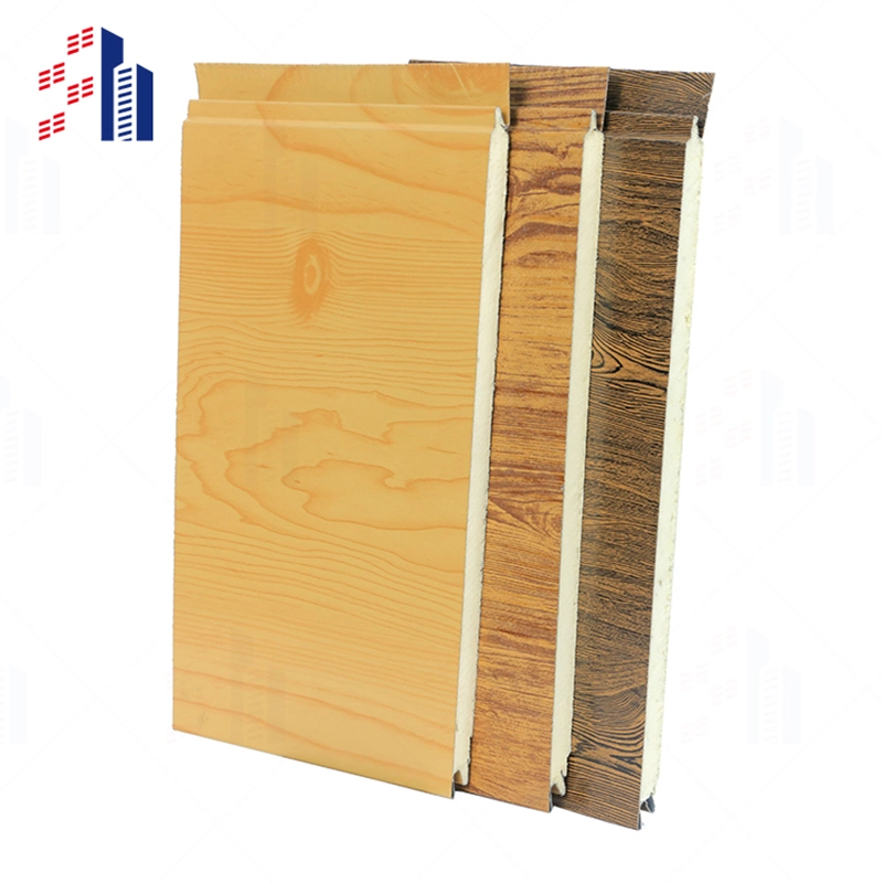 External Exterior Wall Cladding Metal Siding 16mm Decorative Prefab House PU Sandwich Panels