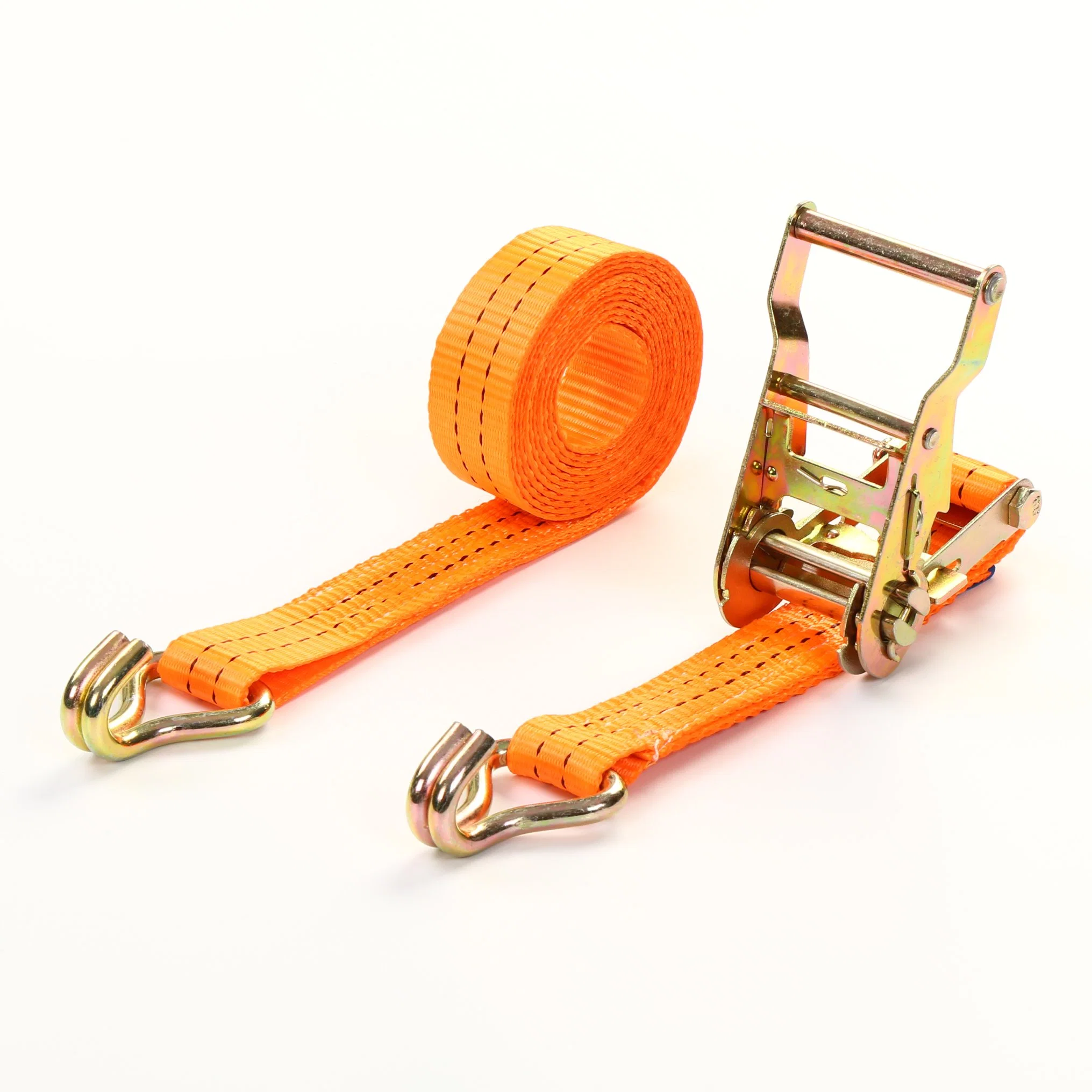 13 FT Portable Heavy Duty Tie Down Cargo Strap Luggage Lashing Strong Ratchet Strap Belt with Metal Buckle