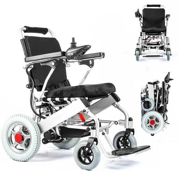 2020 Hot Sale Aluminium Light and Foldable Power Mobility Lithium Battery Electric Wheelchair