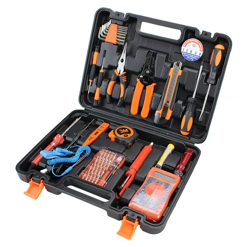 Carbon Steel Daily Toolbox Vehicle Mounted Portable Hardware Tool Set Sr409-47