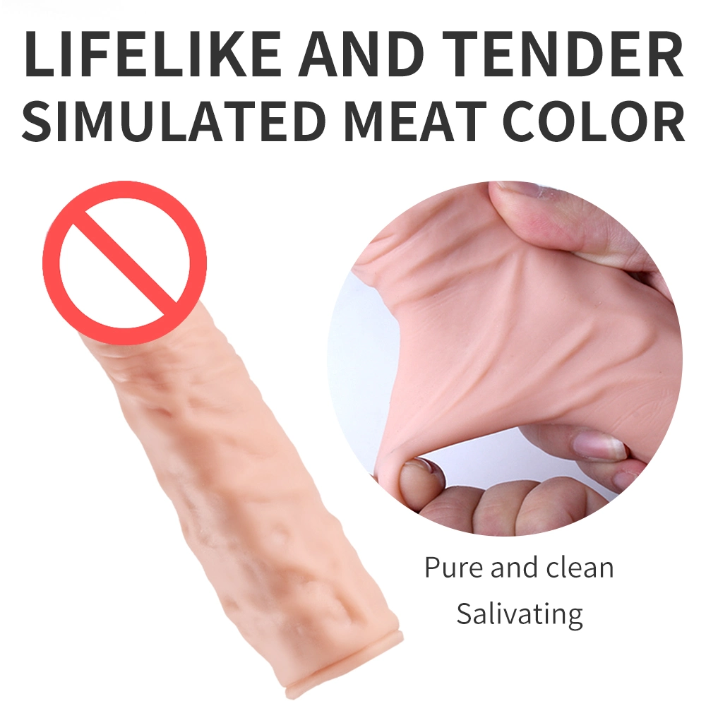 Cheap Price Sex Sleeve Soft Silicone Penis Extension for Male Condom with Serration Best Price