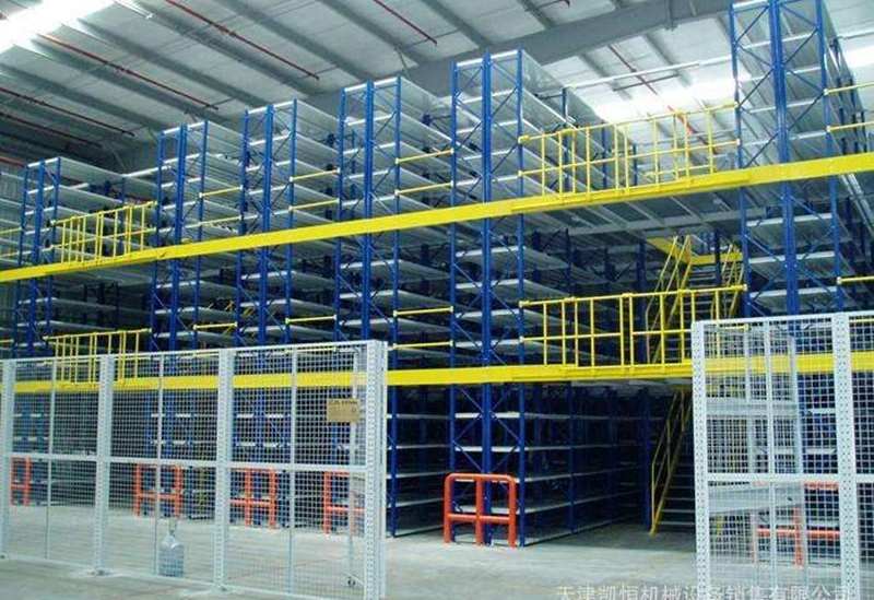 Multi-Tier Warehouse Storage Racking System Steel Mezzanine Floor/Bookshelf