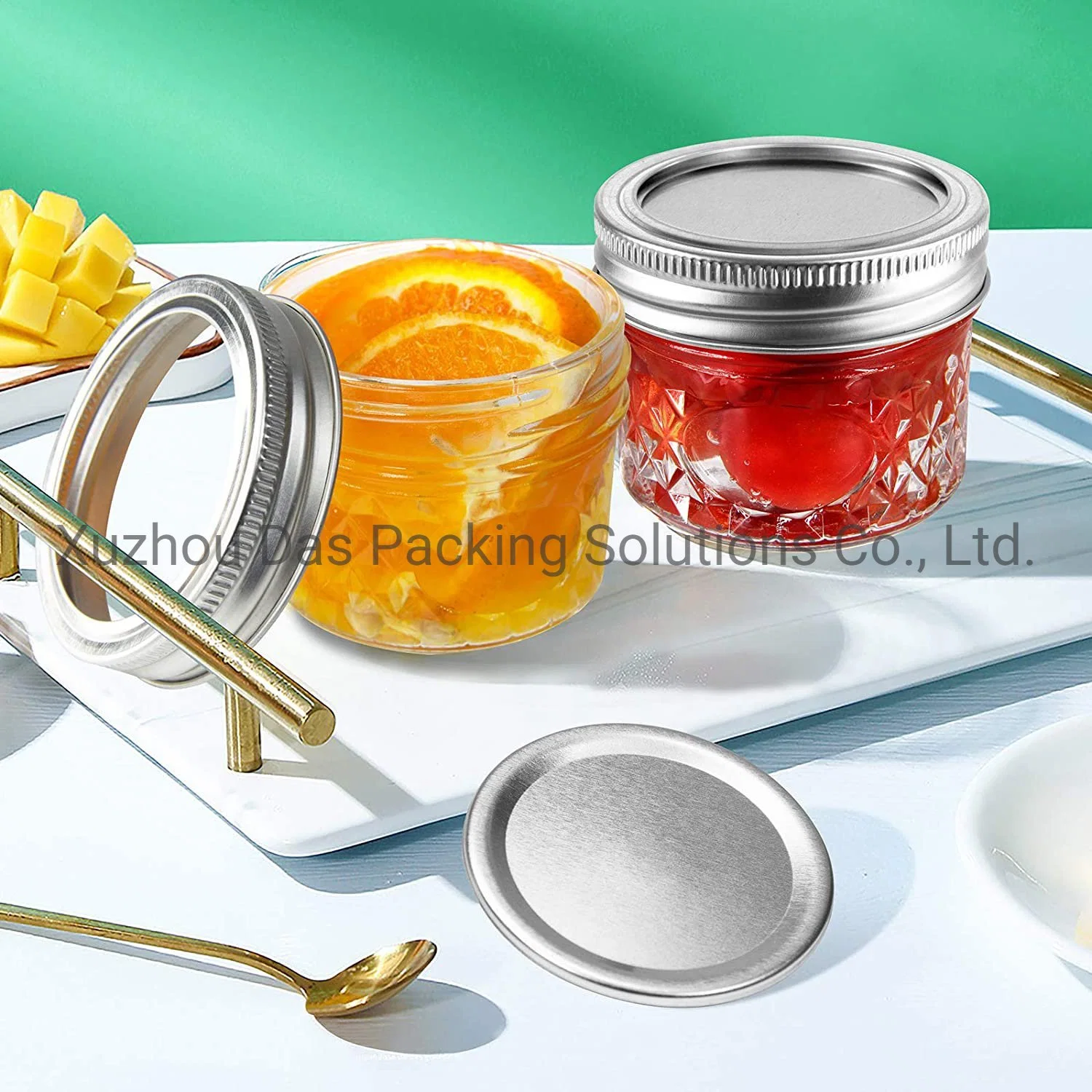 Comercio al por mayor 4oz 120ml de boca ancha para almacenamiento de alimentos la miel yogur Jam Mini Spice Canning