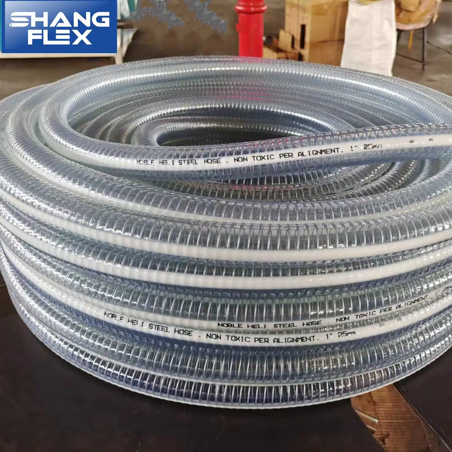 Flexible PVC Hydraulic Industrial Discharge Pipe Steel Wire Hose