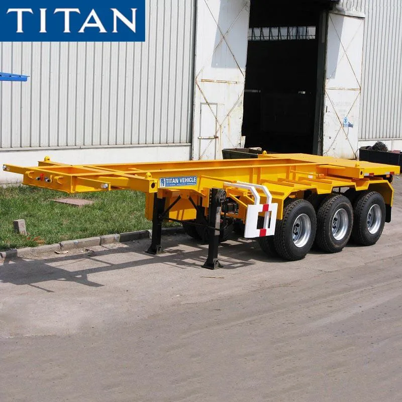 20 FT Shipping Sea Container Moving Chassis Trailer for Sale