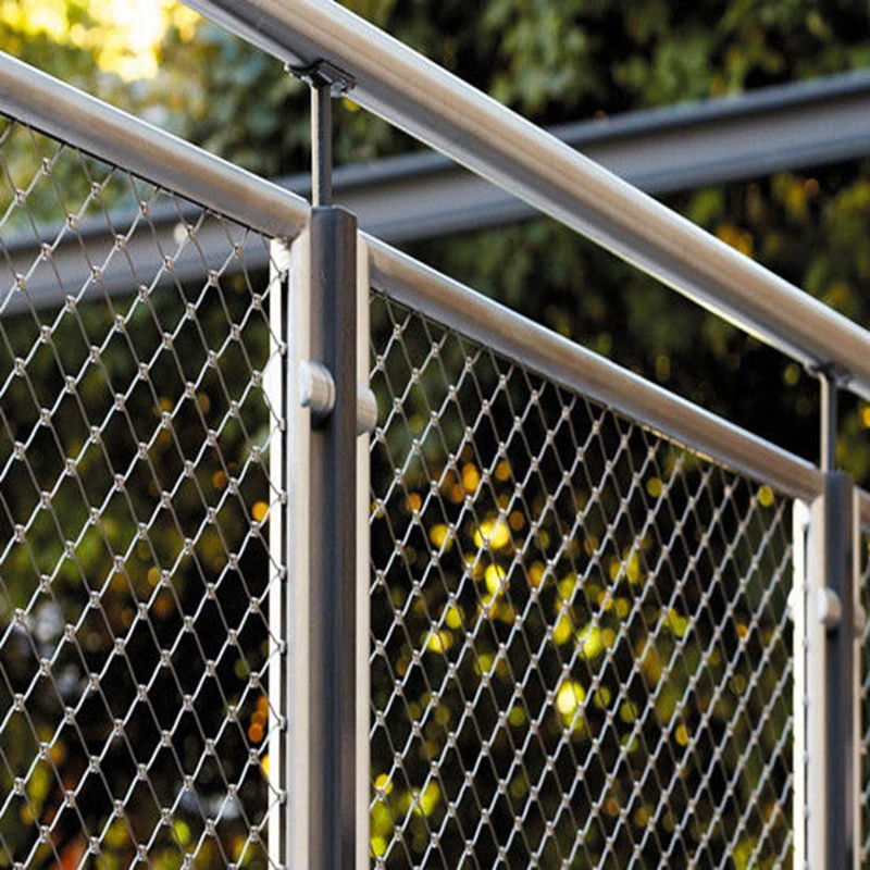Hand Woven Knotted Stainless Steel Wire Rope Mesh for Fence