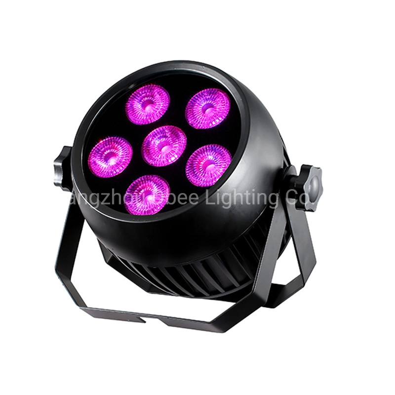 8PCS with Case Stage Wash Light 6X18W 6in1 Flat DMX Wireless Battery Powered LED PAR Can Light 6in1 RGBW+UV WiFi Remote Control LED Uplight Wash PAR Can Lights