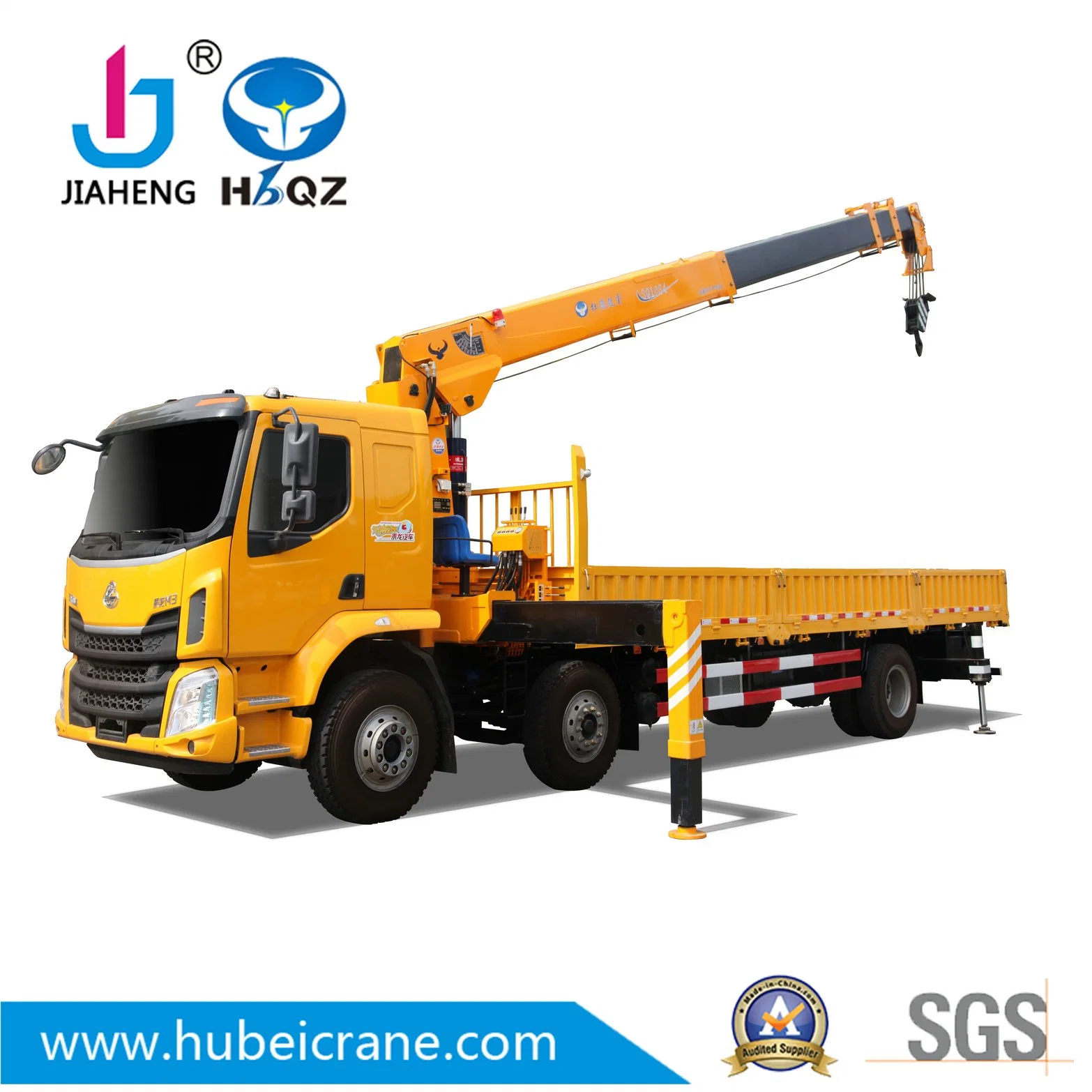 Fabriqué en Chine HBQZ télescopique mini 10 tonnes de fret montés sur camion grue SQ10S4 cylindres fabriqués en Chine Camion de roue