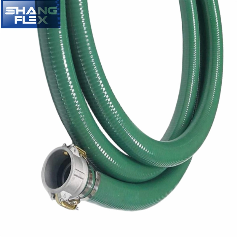 ID 2inch Heavy Duty Green PVC Suction Water Hose with Aluminum Male Type "E" +Female Type "C" Camlock Coupling