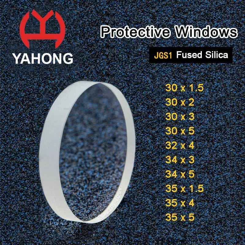 Protección de corte por láser Windows D30 - Serie D35 sílice fundida de cuarzo para láser de fibra 1064nm