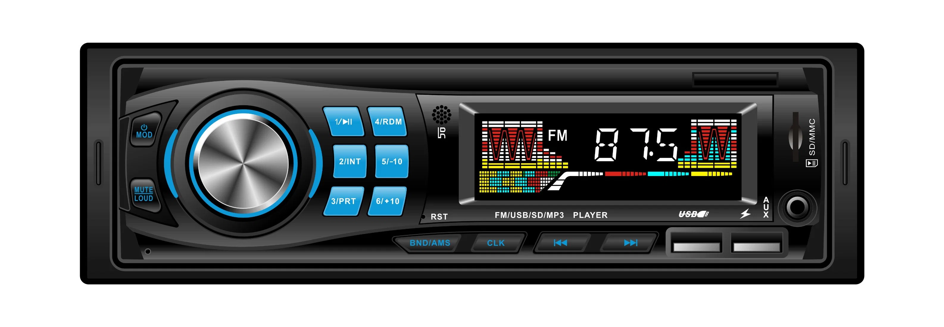 Hot Sale Wholesale/Supplier 2USB Car Stereo Bluetooth MP3 Audio Player