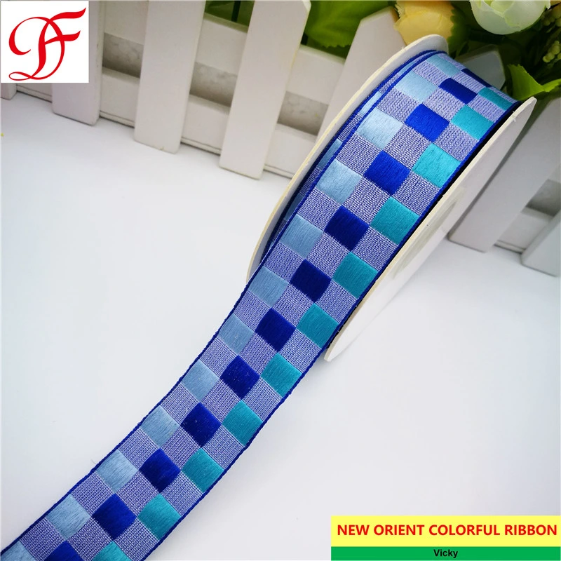 Color Woven Check Ribbon Double/Single Face Satin Sheer Organza Taffeta Hemp Metallic Ribbon Cotton Grosgrain with Many Colors Mixed