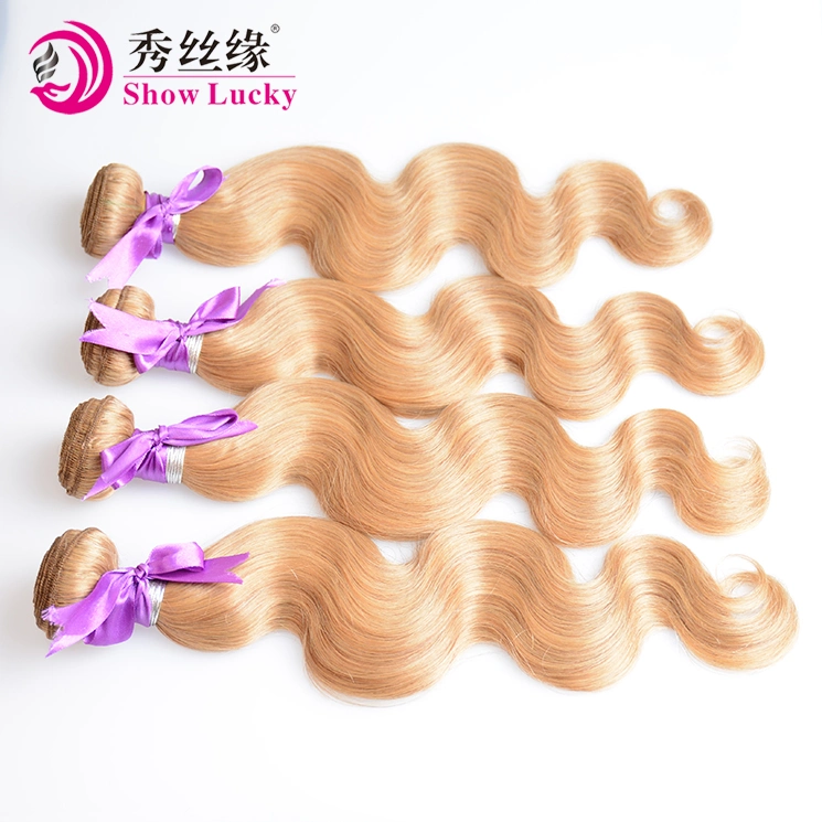 Blonde Color #27 Cambodian Kinky Curly Unprocessed Virgin Hair Weaving at Wholesale/Supplier Price