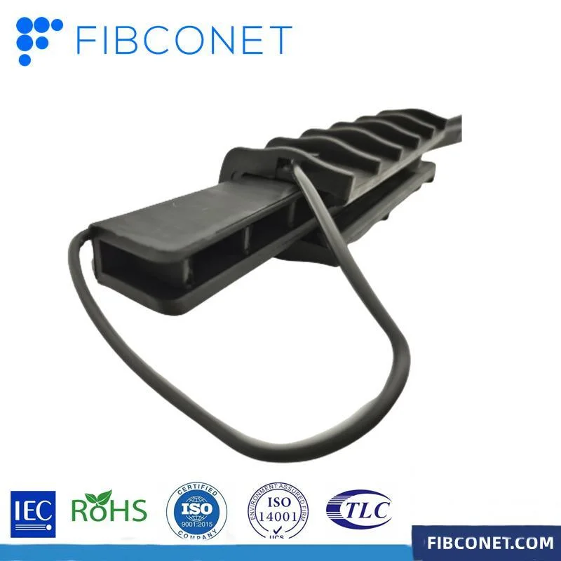 FTTH Drop Cable Clamp Hardware Overhead Cable Clamp Optical Flat Type Hook