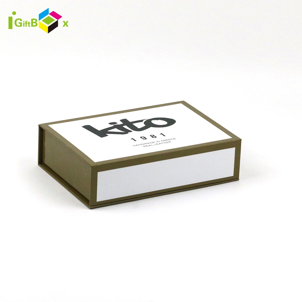 Impresión de logotipo personalizado Hot Stamping Folding Paper Gift Packaging Box