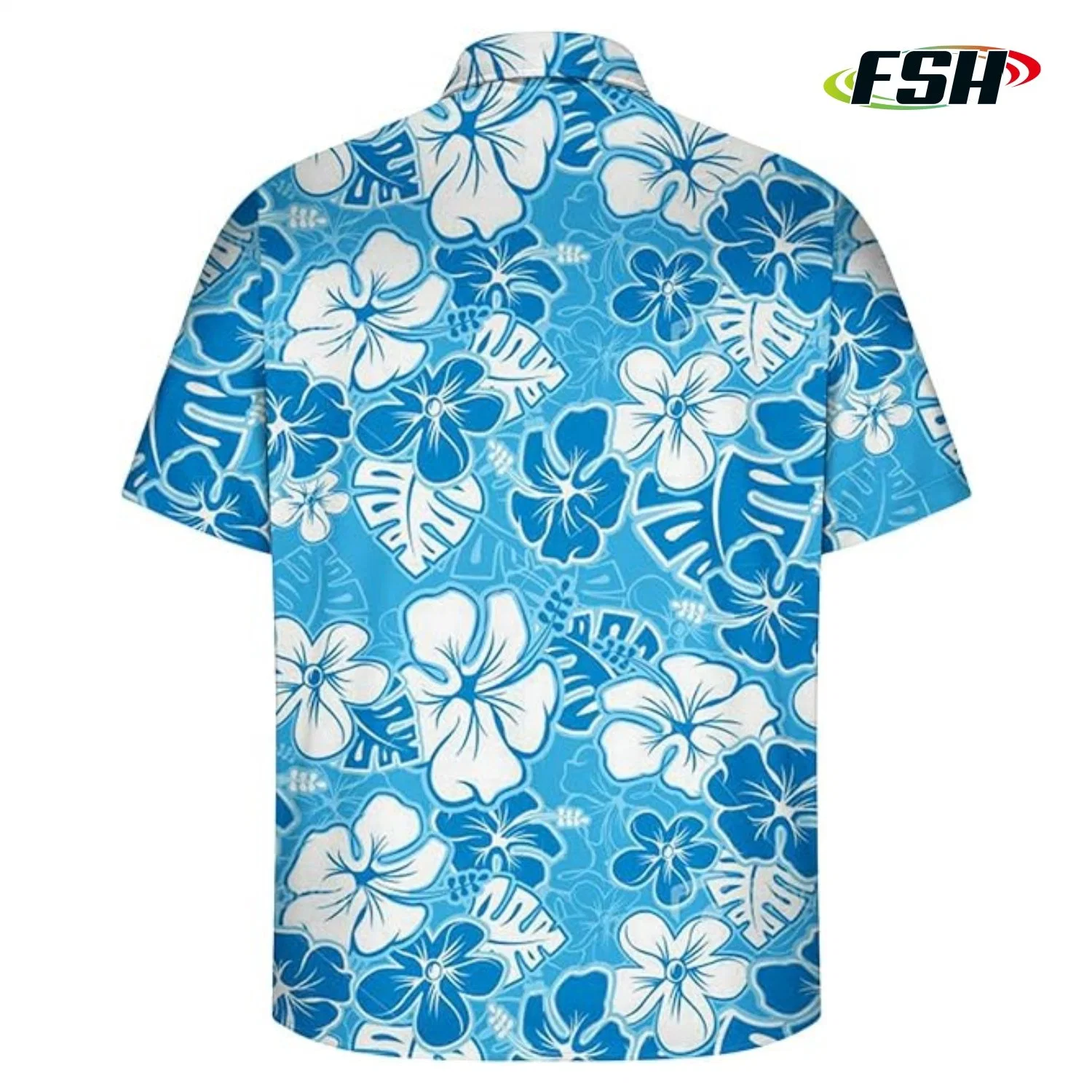 Polo de diseño nuevo con estampado completo Sublimated personalizado con diseño floral hawaiano Barato