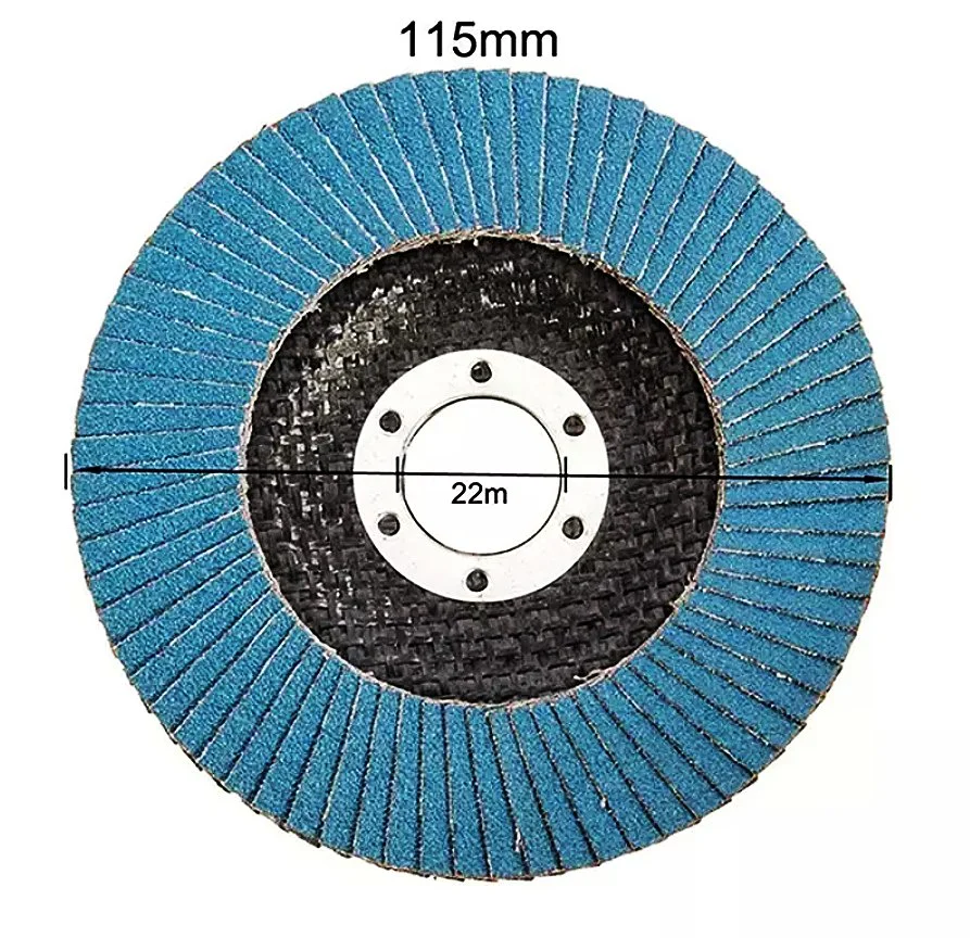 Wholesale/Supplier Best Price Flap Discs Gr40 115X22mm Zirconia Alumina Blue Flap Discs