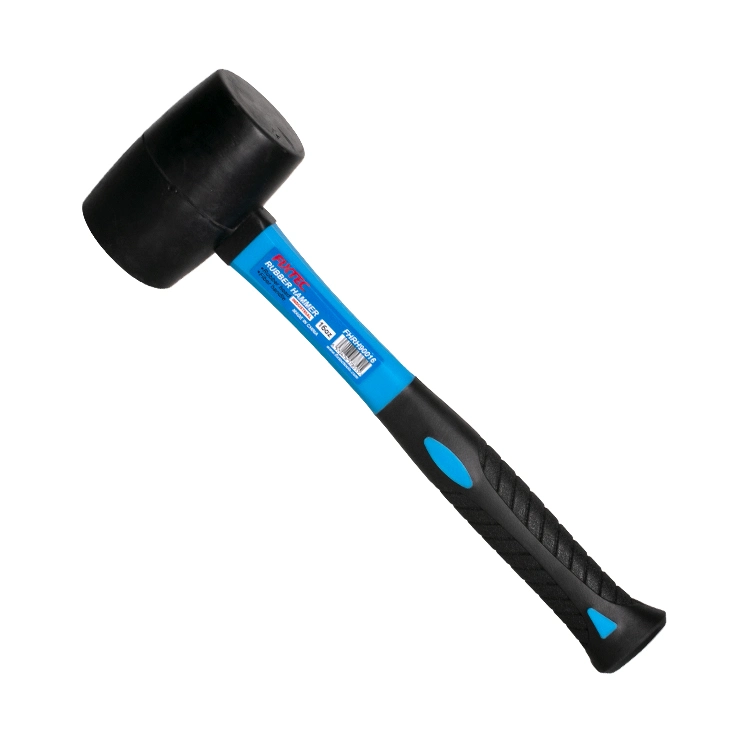 Fixtec Hand Tool 8oz/16oz/24oz Portable Hardware Rubber Hammer with Wood Handle