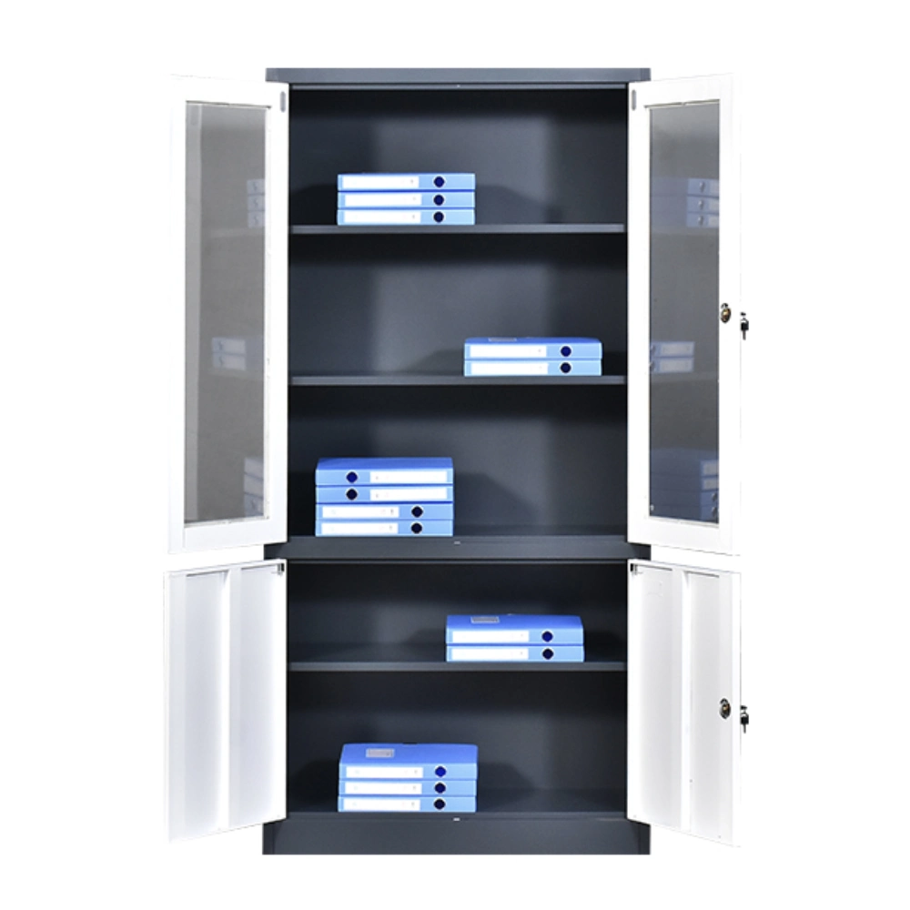 Pad Lock Glass Door Storage Filing Steel Filing Cabinet