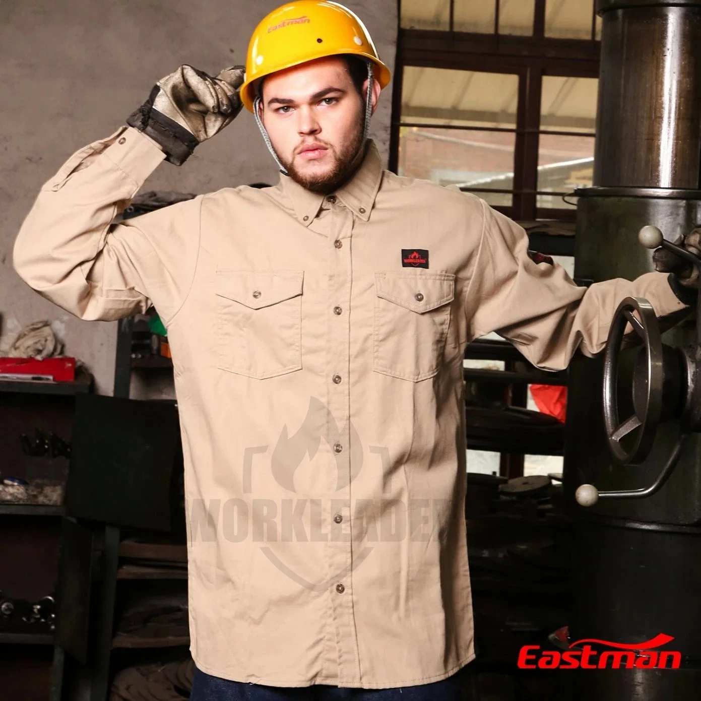 High quality/High cost performance  88%Cotton / 12% Nylon Mens Oli Flame Resistant Safety Welding Work Fr Shirt